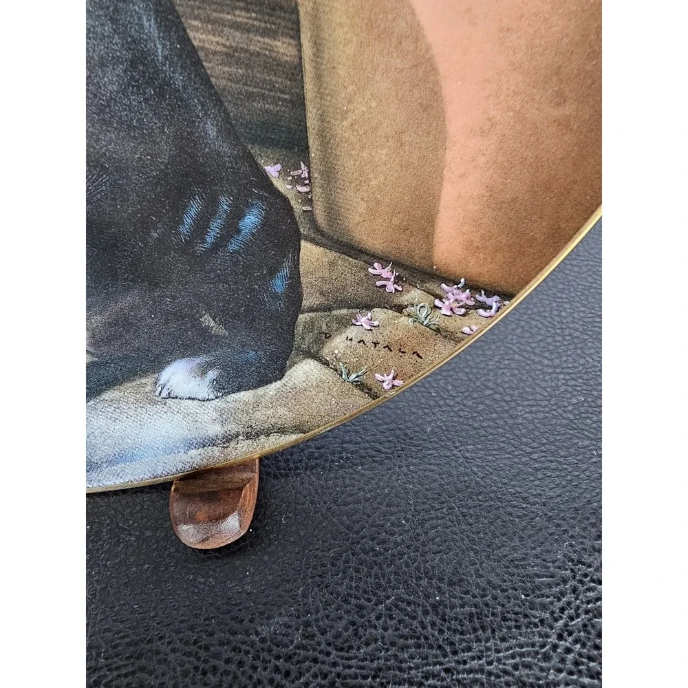 Danbury All Ears Boston Terrier Dog Plate Limited Edition by Dan Hatala